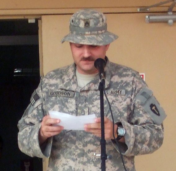 SSG Jerry A. Goodson MC for East Asian/Pacific Islander Heritage Month in Al Asad, Iraq, May 2009